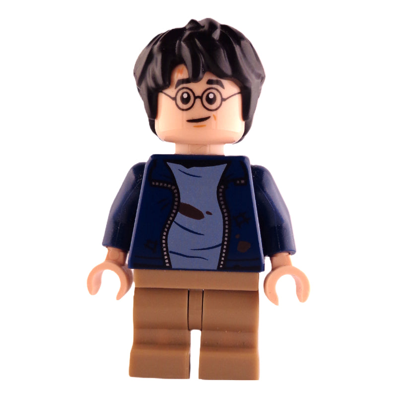 fig-012317 – Harry Potter, Dark Blue Jacket Dirty, Medium Legs, Closed Mouth