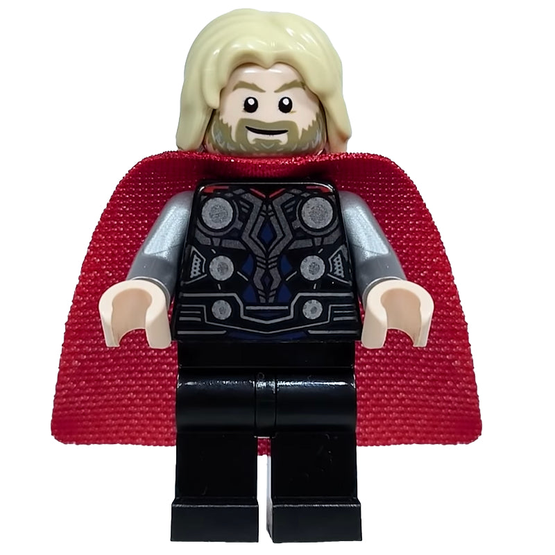 fig-012329 – Thor, Tan Hair, Black Armor, Red Cape
