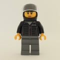 fig-012341 – Race Driver, Black Jacket, Dark Bluish Gray Legs, Black Helmet