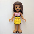 fig-012347 – Andrea - Magenta and White Top, Yellow Skirt