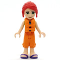 fig-012350 – Mia - Lime Top, Orange Cropped Trousers, Orange Life Vest