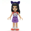 fig-012354 – Emma - Coral Top, Medium Lavender Skirt, Dark Purple Cat Ears