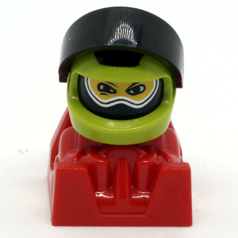 fig-012453 – Racer - Lime Helmet,  Black Visor, Red Body