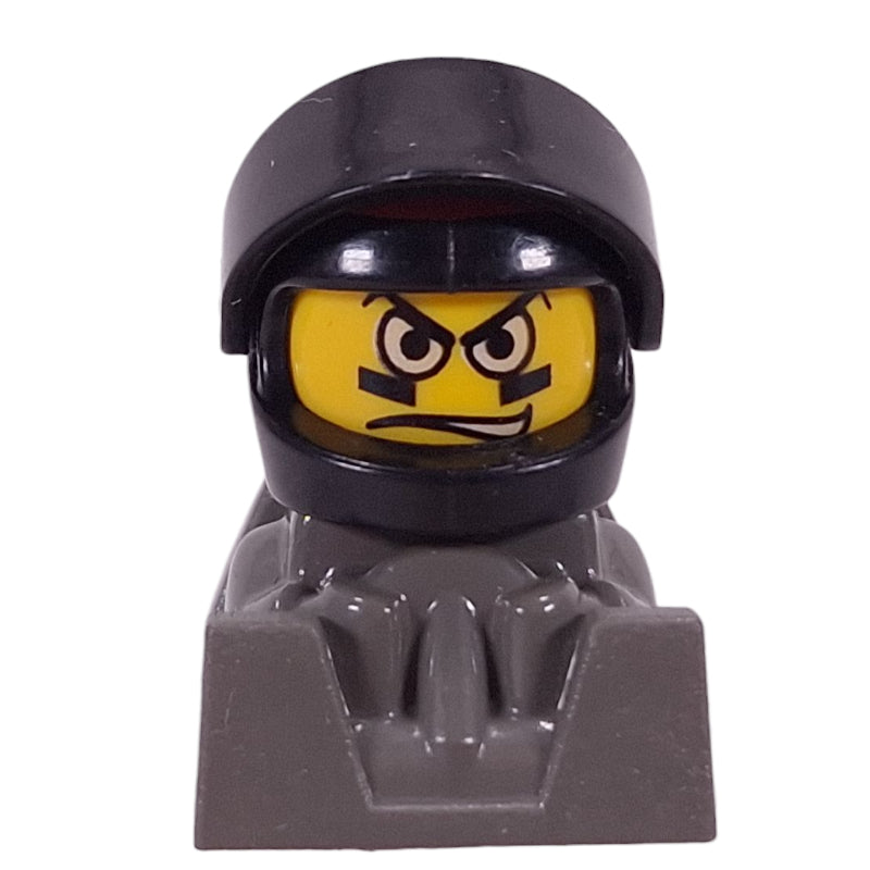 fig-012455 – Racer - Black Helmet, Black Visor, Dark Gray Body