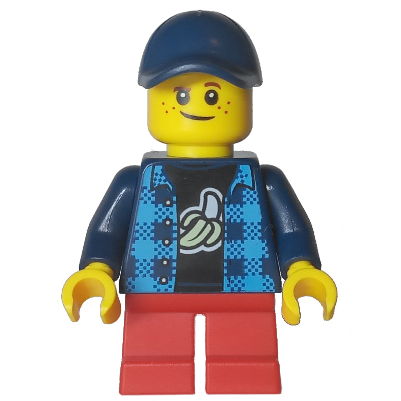 fig-012511 – Kid - Dark Blue Torso, Red Legs, Dark Blue Cap