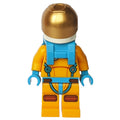 fig-012594 – Astronaut, Female, Bright Light Orange Suit, Gold Visor (Sally Stardust)
