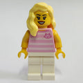 fig-012596 – Bright Pink Torso, White Legs, Bright Light Yellow Hair