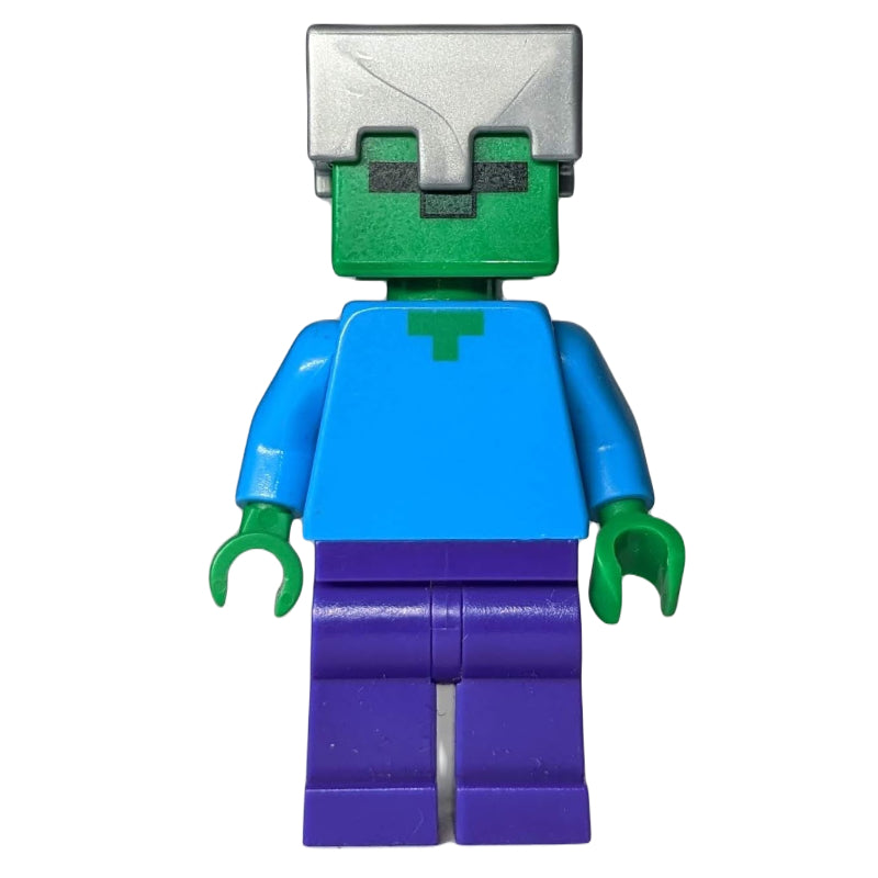 fig-012641 – Zombie, Flat Silver Helmet