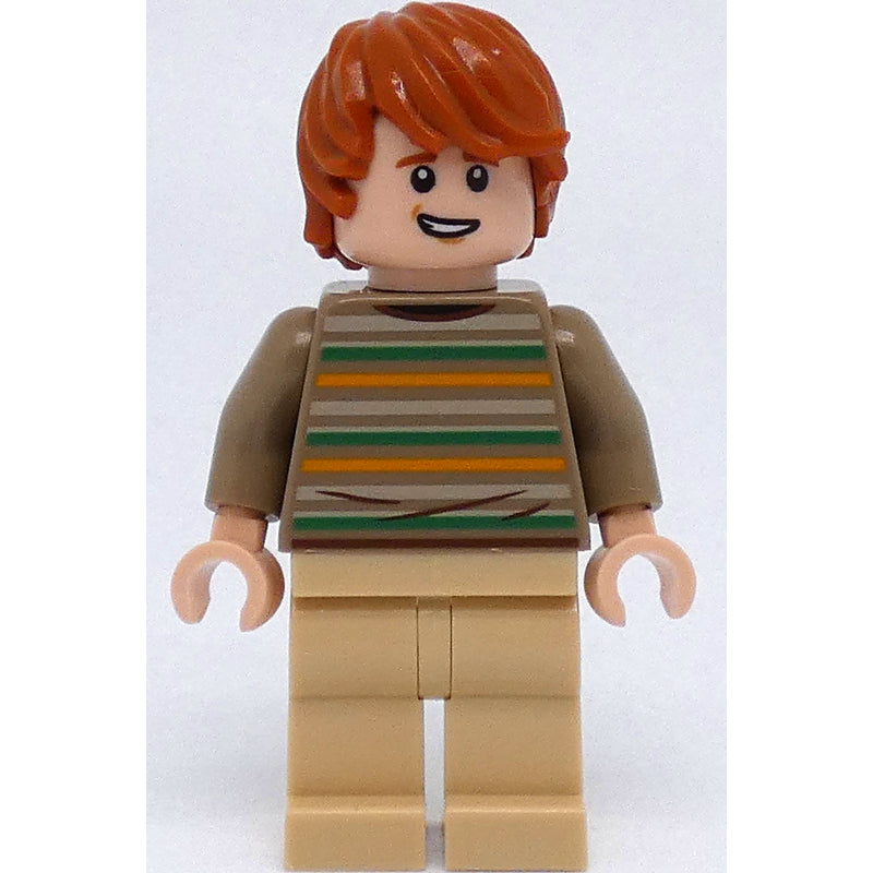 fig-012684 – Ron Weasley, Dark Tan Sweater with Green and Orange Stripes