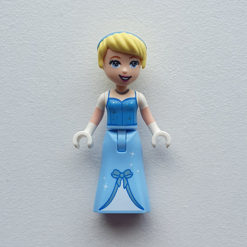 fig-012750 – Cinderella - Bright Light Blue Dress, White Under-Dress, White Hands