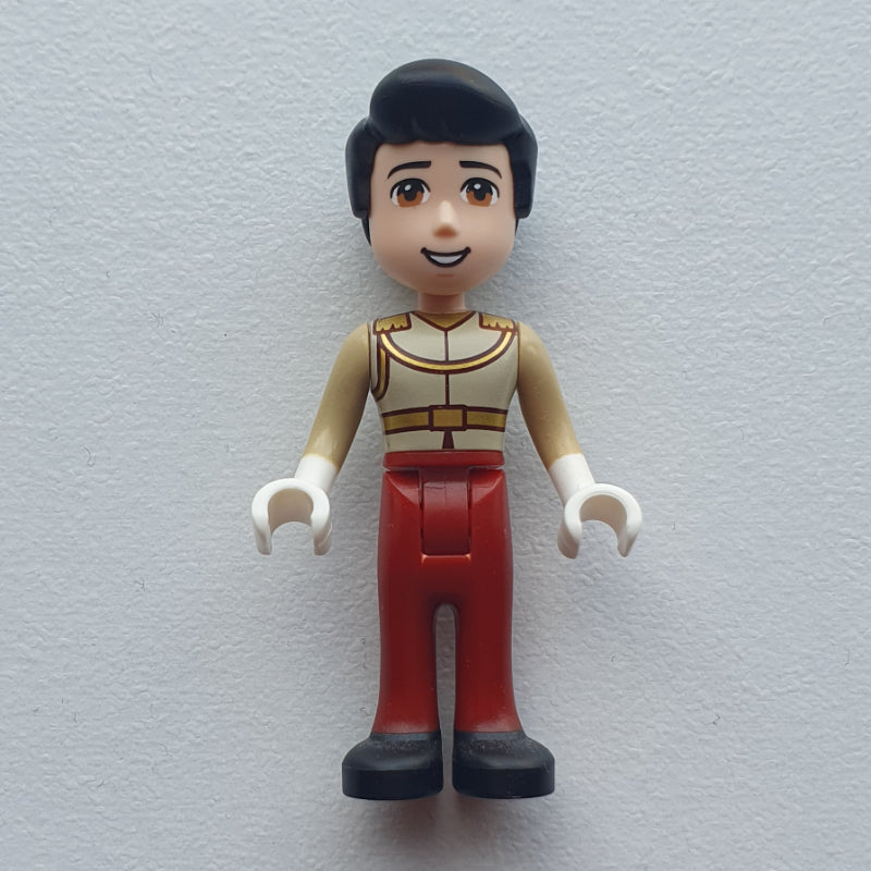fig-012751 – Prince Charming - Tan Shirt, Dark Red Trousers, Smooth Hair