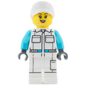 fig-012762 – Woman, White Jumpsuit and Cap