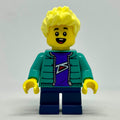 fig-012765 – Boy, Dark Turquoise Jacket, Short Dark Blue Legs