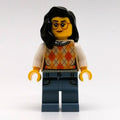 fig-012769 – Woman, Argyle Sweater, Sand Blue Legs
