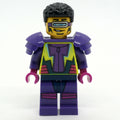 fig-012777 – Stunt Rider, Vibrant Yellow and Dark Purple Jumpsuit, Visor
