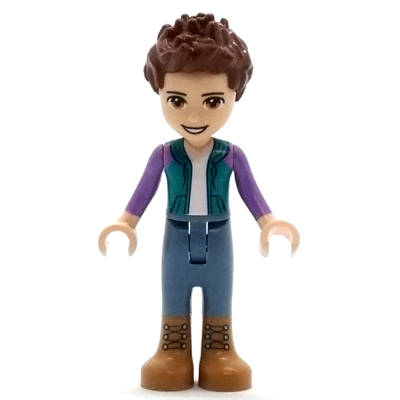 fig-012796 – Ethan - Dark Turquoise Shirt, Sand Blue Pants, Reddish Brown Hair