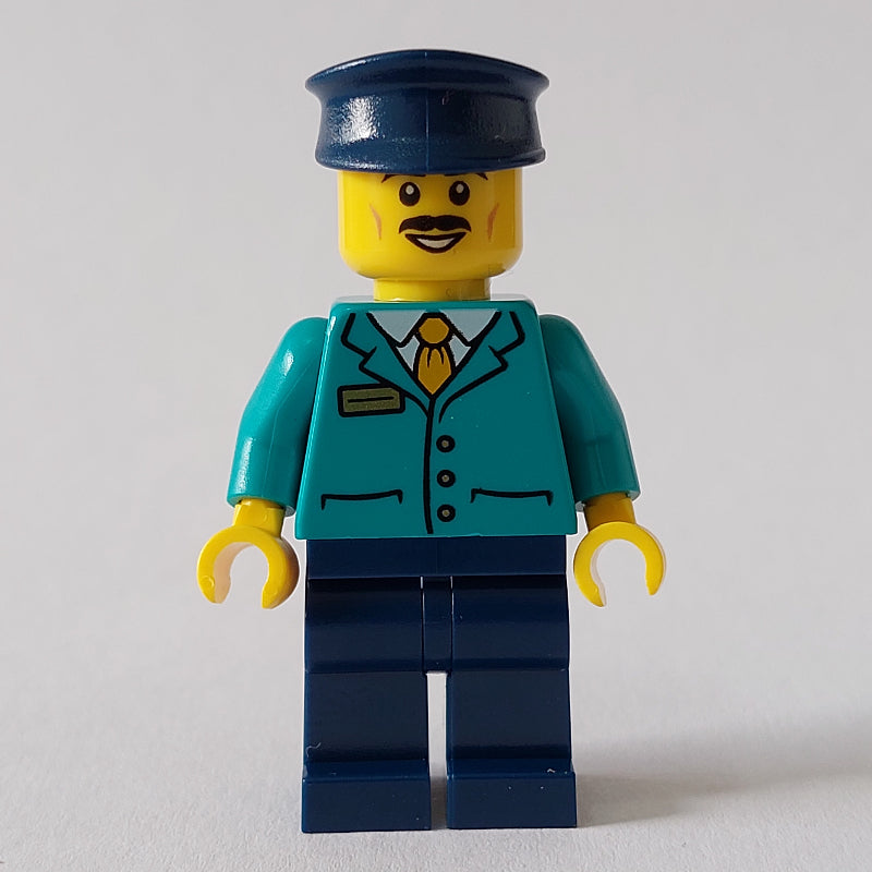 fig-012808 – Train Driver, Dark Turquoise Jacket, Dark Blue Hat