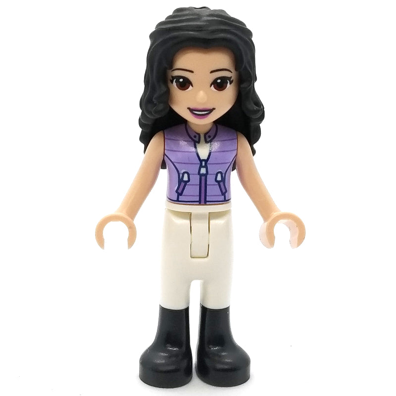 fig-012821 – Emma - Lavender Jacket, White Pants, Black Hair