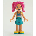 fig-012826 – Camila - Gold Jacket, Dark Turquoise Skirt, Magenta Hair