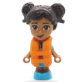 fig-012840 – Maya - Medium Azure Dress, Dark Brown Hair, Lifejacket