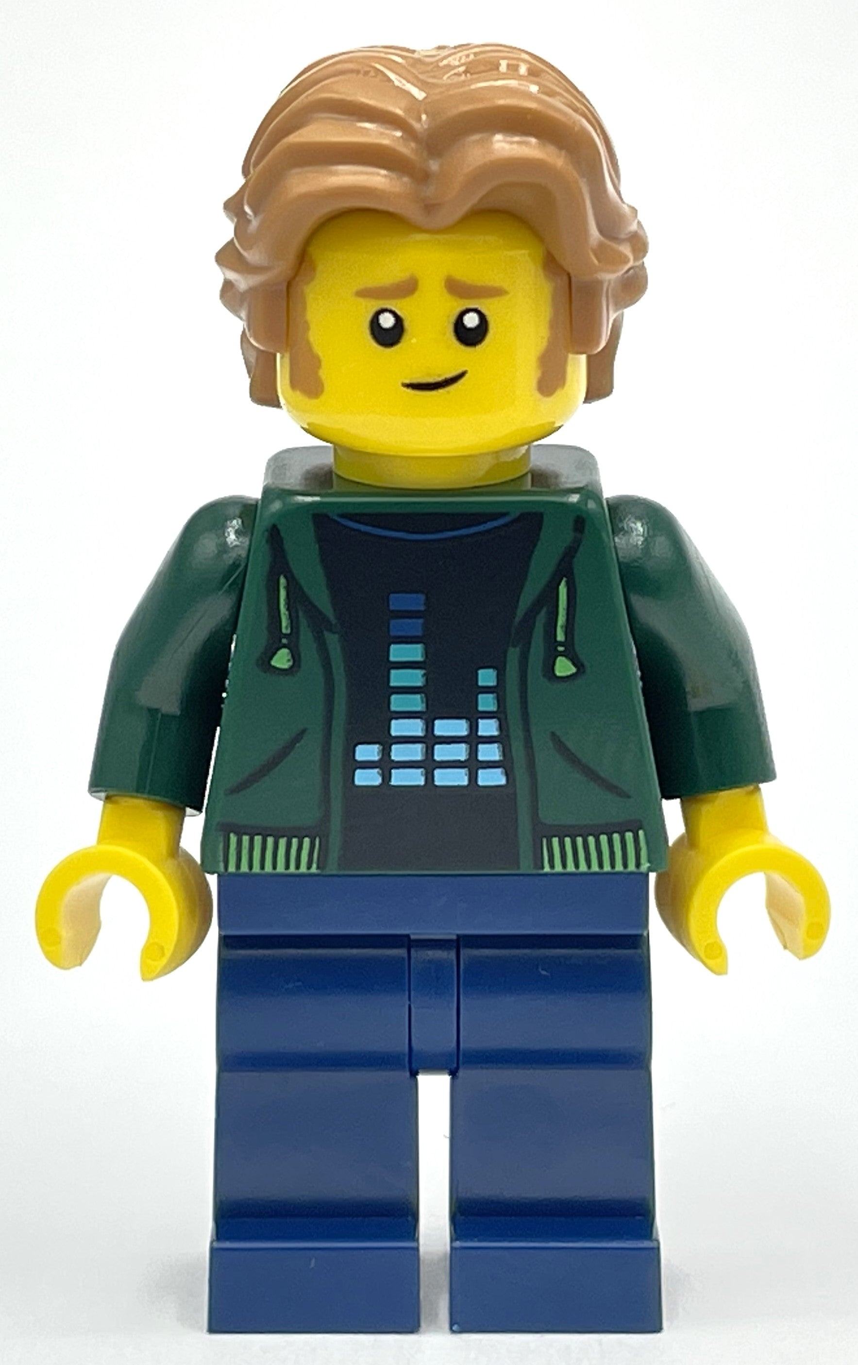 fig-012870 – Dark Green Torso, Dark Blue Legs, Medium Nougat Hair