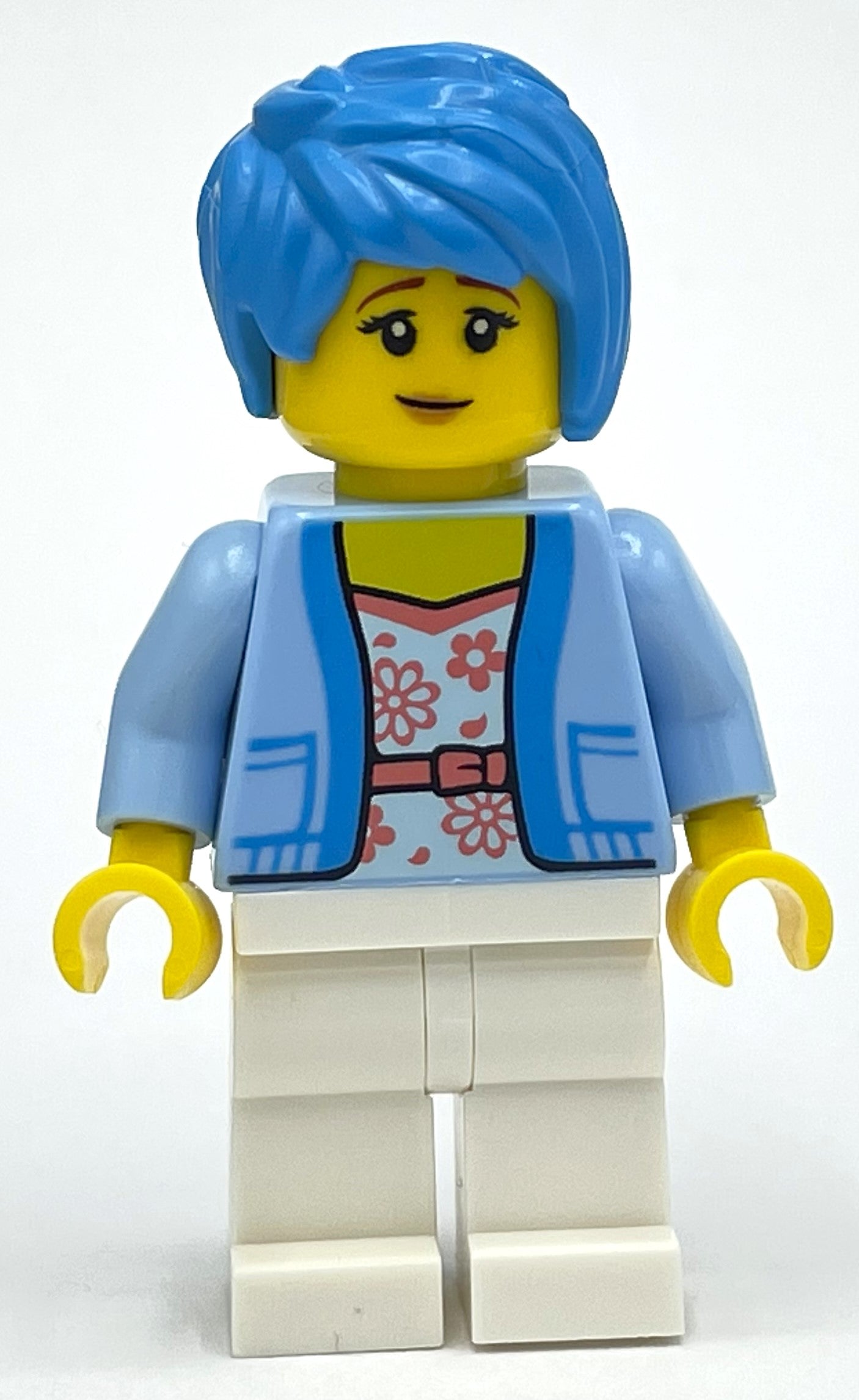 fig-012874 – Bright Light Blue Torso, White Legs, Dark Azure Hair