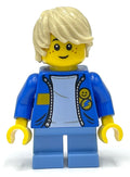 fig-012876 – Kid - Blue Torso, Medium Blue Legs, Tan Hair