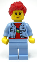 fig-012878 – Bright Light Blue Torso and Legs, Red Hair