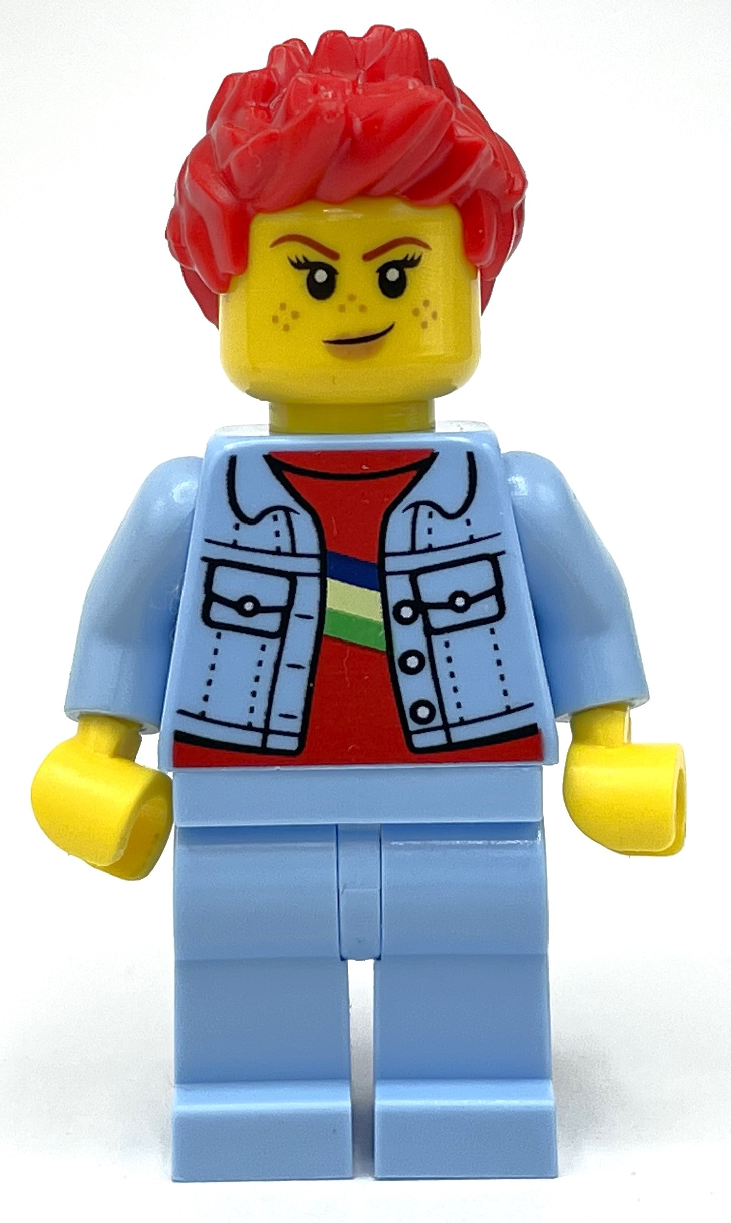 fig-012878 – Bright Light Blue Torso and Legs, Red Hair