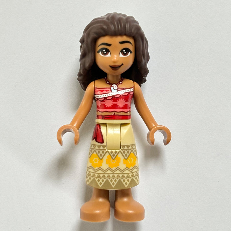 fig-012884 – Moana - Red Top, Dark Tan Skirt