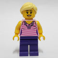 fig-012955 – Bright Pink Torso, Dark Purple Legs, Bright Light Yellow Hair