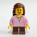fig-012959 – Kid - Bright Pink Torso, Reddish Brown Legs, Reddish Brown Hair