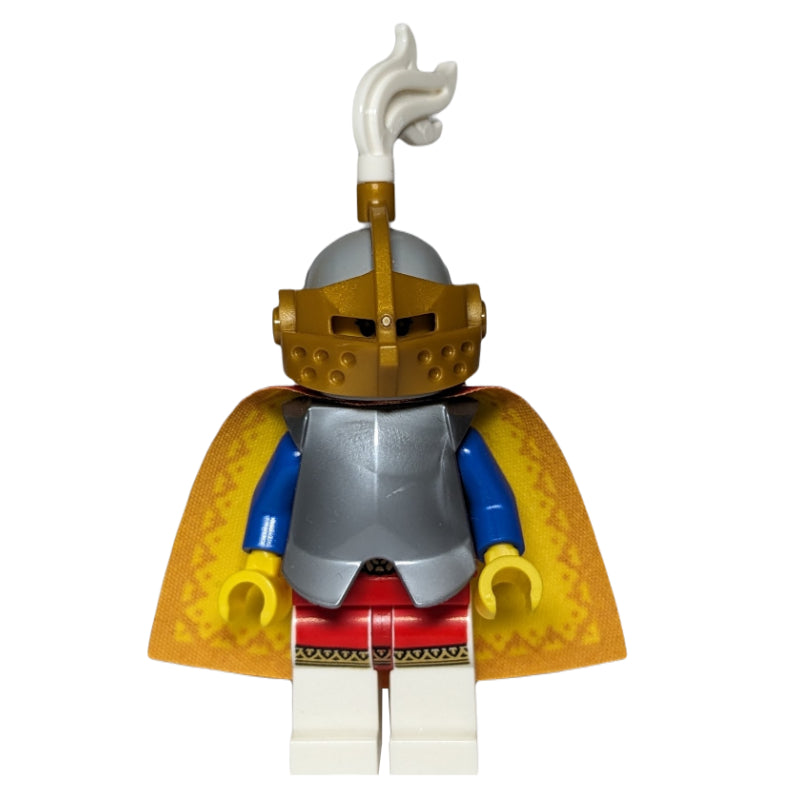 fig-012995 – Queen, Chestplate, Cape, Helmet with Gold Grille and White Plume