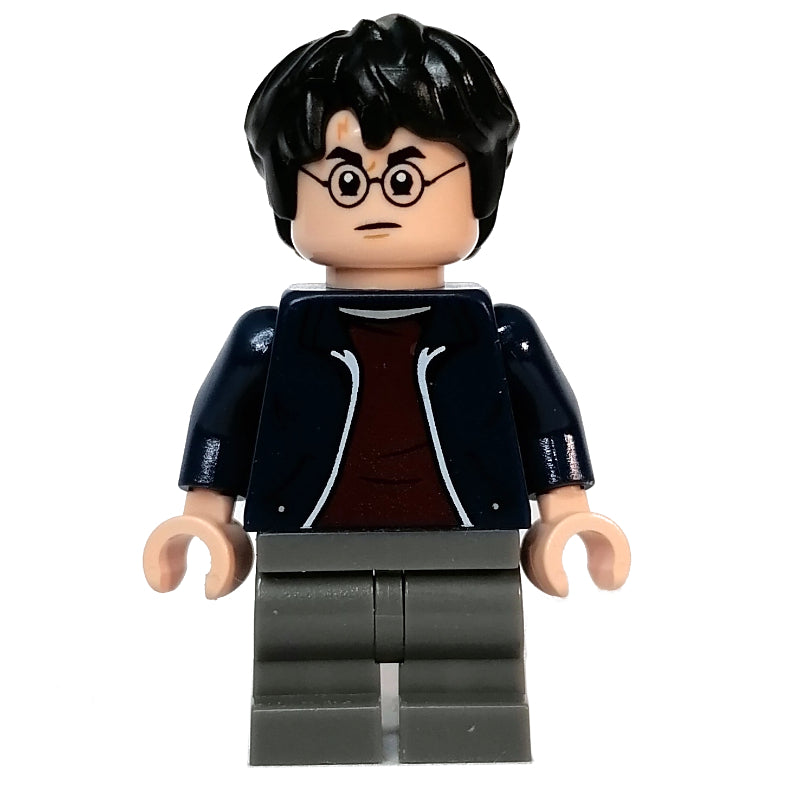fig-013035 – Harry Potter, Dark Blue Jacket with Zipper, Medium Dark Bluish Gray Legs