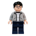 fig-013039 – Harry Potter, Open Light Bluish Gray Jacket over White Shirt, Dark Blue Legs