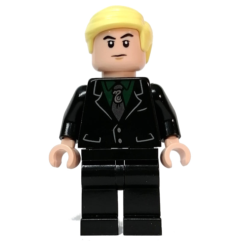 fig-013040 – Draco Malfoy, Black Jacket, Dark Green Shirt, Black Legs