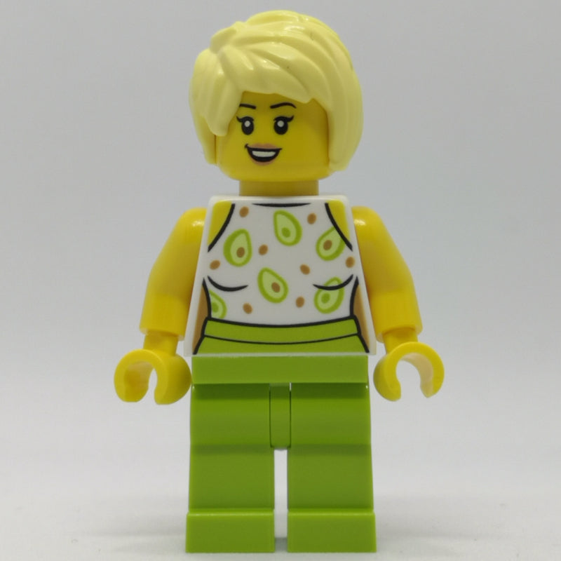 fig-013101 – White Torso, Lime Legs, Tan Hair