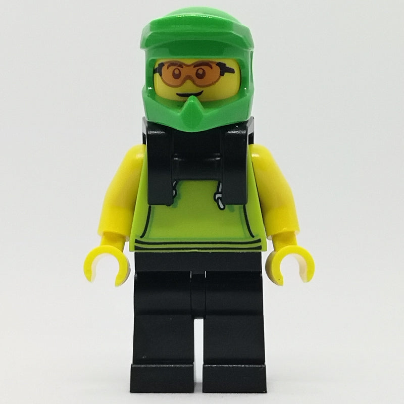 fig-013102 – Lime Torso, Black Legs, Lime Helmet, Neck Bracket