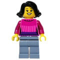 fig-013149 – Dark Pink Torso, Sand Blue Legs, Black Hair