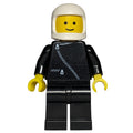 fig-013157 – Policeman, Black Jacket with Zipper, White Helmet (3842c Helmet)