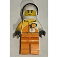 fig-013181 – Racer, White and Orange Jumpsuit with 'VITA RUSH', White Helmet with Visor (3626cpr3025 Head)