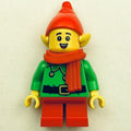 fig-013197 – Elf - Bright Green Torso, Red Legs, Red Hat, Red Scarf