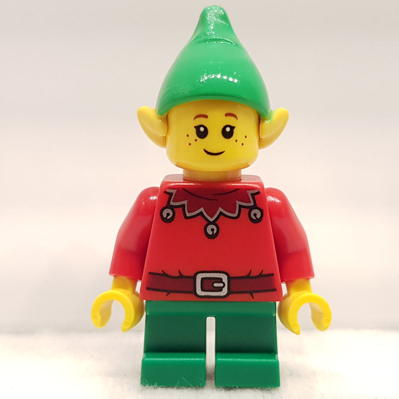 fig-013198 – Elf - Red Torso, Green Legs, Bright Green Hat