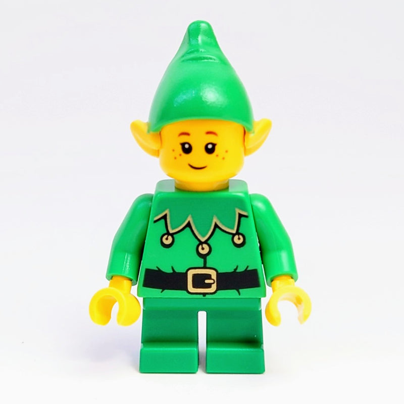 fig-013209 – Elf - Bright Green Torso, Green Short Legs, Bright Green Hat, Freckles