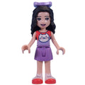 fig-013220 – Emma - Coral Top, Medium Lavender Skirt, Bow