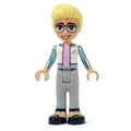 fig-013256 – Olly - White Top with Metal Blue Arms, Light Bluish Grey Pants