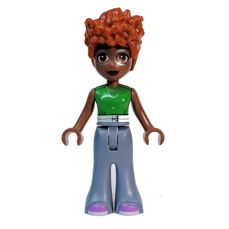 fig-013257 – Naomi - Green Top, Sand Blue Pants