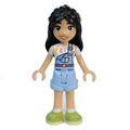 fig-013262 – Liann - White Top, Bright Light Blue Skirt