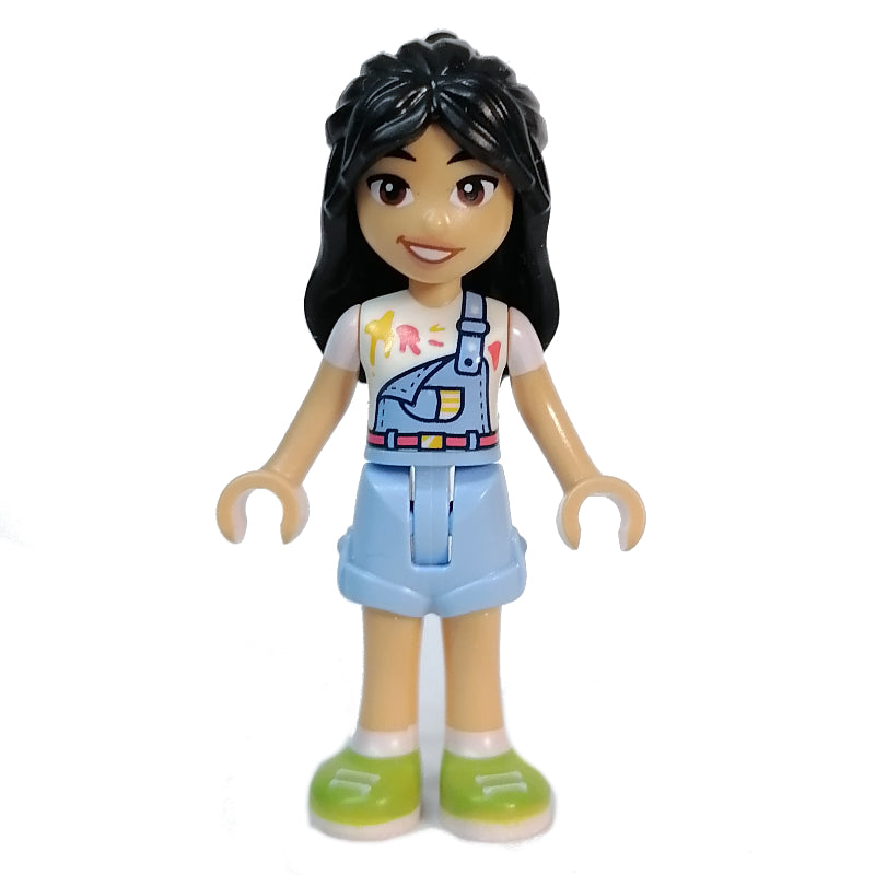 fig-013262 – Liann - White Top, Bright Light Blue Skirt