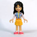 fig-013269 – Liann - White Top, Bright Light Orange Skirt